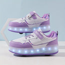 Greta – Stilvolles 4 Rad Skateschuhe mit LED Beleuchtung und rutschfest