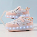 Greta – Stilvolles 4 Rad Skateschuhe mit LED Beleuchtung und rutschfest