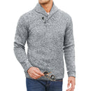 Alaric - Bequemer langärmeliger Strickpullover mit Knopf