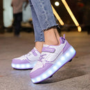 Greta – Stilvolles 4 Rad Skateschuhe mit LED Beleuchtung und rutschfest
