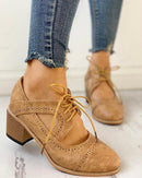 Clara - Lässige rutschfeste klobige hohe Absätze Vintage Schuhe