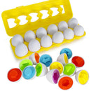 EggLogic - Puzzle Spielzeug mit passenden Eierformen und glatten Schalen