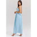Sophia - Ärmellos Plissiertes Maxikleid Mit Korsett