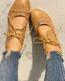 Clara - Lässige rutschfeste klobige hohe Absätze Vintage Schuhe