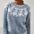 Clara - Warm  Rundhalsausschnitt Langärmelig Strickpullover