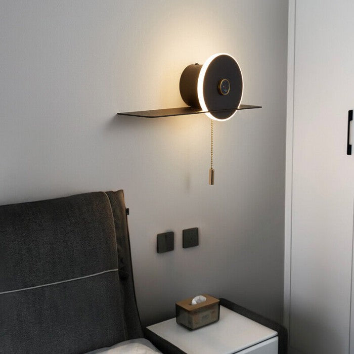 Moderne hängende Wandleuchte für das Schlafzimmer mit Reißverschluss