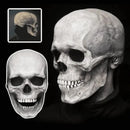 SpookJaw - Bewegliche Kiefer Realistische Vollkopf Schädelmaske für Halloween Party und Cosplay