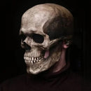 SpookJaw - Bewegliche Kiefer Realistische Vollkopf Schädelmaske für Halloween Party und Cosplay