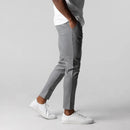 Yannik - Elegante Schlanke Passform Hose mit elastischer Taille und Knopf