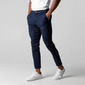 Yannik - Elegante Schlanke Passform Hose mit elastischer Taille und Knopf