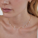 Norina - Verstellbare lange Quastenkette mit weicher Perle
