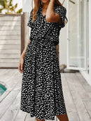 EleganceCharm - Kleid Mit PunkteDruck