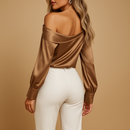 Sophie - Lässige Schulterfrei Bluse mit langen Ärmeln
