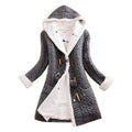 Amara - Langärmelige Kapuze Gestrickt Strickjacke Mit Taschen