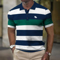 Leo – Gestreiftes Poloshirt mit klaren Linien und kurzen Ärmeln