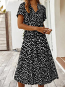 EleganceCharm - Kleid Mit PunkteDruck