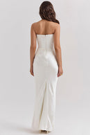 Clara - Ärmellos Strapless Korsett Maxikleid