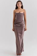 Clara - Ärmellos Strapless Korsett Maxikleid