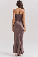 Clara - Ärmellos Strapless Korsett Maxikleid