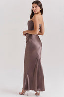Clara - Ärmellos Strapless Korsett Maxikleid