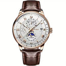 Torsten – Luxuriöse wasserdichte Uhr mit rundem Zifferblatt und strapazierfähigem Armband