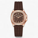 LuxeViva - Luxus Diamant Zifferblatt Zuverlässiger Riemen Uhr