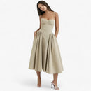 Mila - Ärmellos Korsett Passform Langes Kleid