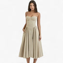 Mila - Ärmellos Korsett Passform Langes Kleid