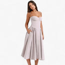 Mila - Ärmellos Korsett Passform Langes Kleid