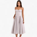 Mila - Ärmellos Korsett Passform Langes Kleid
