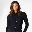 Renate - Lässige Strickjacke mit langen Ärmeln und Knöpfen