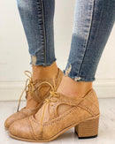 Clara - Lässige rutschfeste klobige hohe Absätze Vintage Schuhe