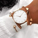 Heike – Stilvolle Uhr mit rundem Zifferblatt und verstellbaren Armbändern