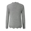 Leonie - Lässiger Langärmelig V Ausschnitt Strickpullover