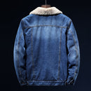 Eike - Langärmelig Vlies Auskleidung  Denim Jacke