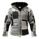 Adrian - Langärmelige Reißverschluss Kapuze Strickjacke Mit Taschen