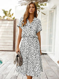 EleganceCharm - Kleid Mit PunkteDruck