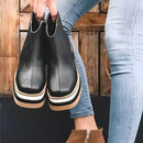 Mila - Bequeme Keilabsatzstiefel mit seitlichem Reißverschluss