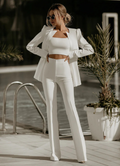 Mara - Lässiges dreiteiliges Set Anzug mit tailliertem Crop Top