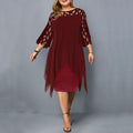Vina – Elegantes Langarm Minikleid mit einzigartigem Ausgeschnittent Design und rundem Ausschnitt