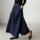 Sophia - Weit geschnittene Denim Hose mit hoher Taille lockerer Passform und Taschen