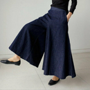 Sophia - Weit geschnittene Denim Hose mit hoher Taille lockerer Passform und Taschen