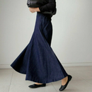 Sophia - Weit geschnittene Denim Hose mit hoher Taille lockerer Passform und Taschen
