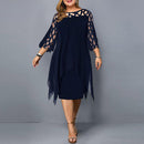 Vina – Elegantes Langarm Minikleid mit einzigartigem Ausgeschnittent Design und rundem Ausschnitt