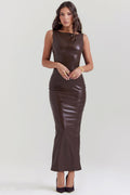 Anna - Ärmellos Schlanke Passform Lang Maxikleid