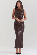 Anna - Ärmellos Schlanke Passform Lang Maxikleid