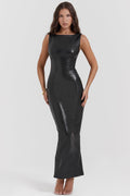 Anna - Ärmellos Schlanke Passform Lang Maxikleid