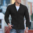 Alaric - Warmer Langarmpullover Schalkragen Pullover Mit Schaltflächen
