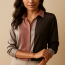 Malina – Langarmshirt mit Umlegekragen und Knopfleiste