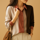 Malina – Langarmshirt mit Umlegekragen und Knopfleiste